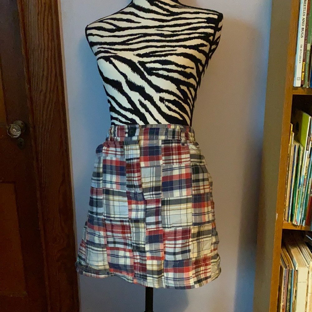 Ann Taylor Loft Madris patchwork plaid skirt size 12P